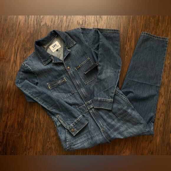 NEW Lee x Free People modern vintage Union alls denim jumpsuit - Picture 6 of 14